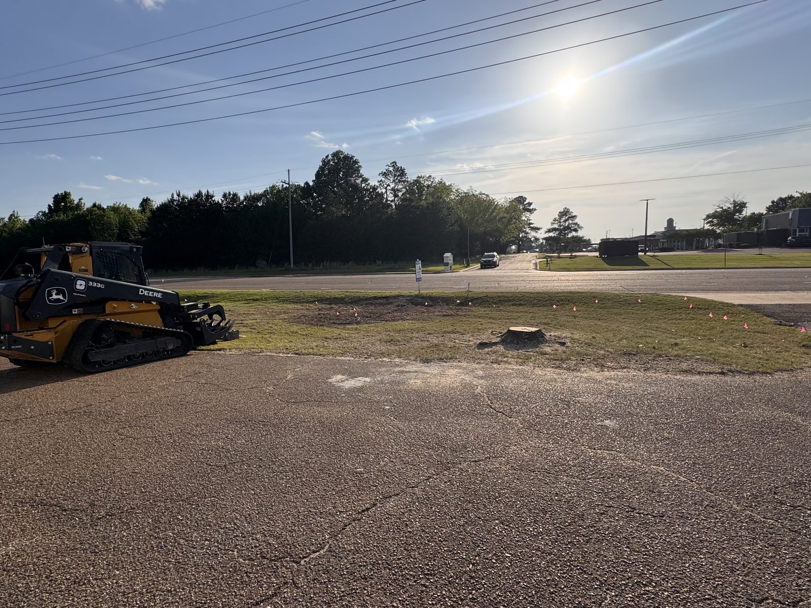 Skid steer site and driveway prep by Eaves Enterprises in Central Mississippi